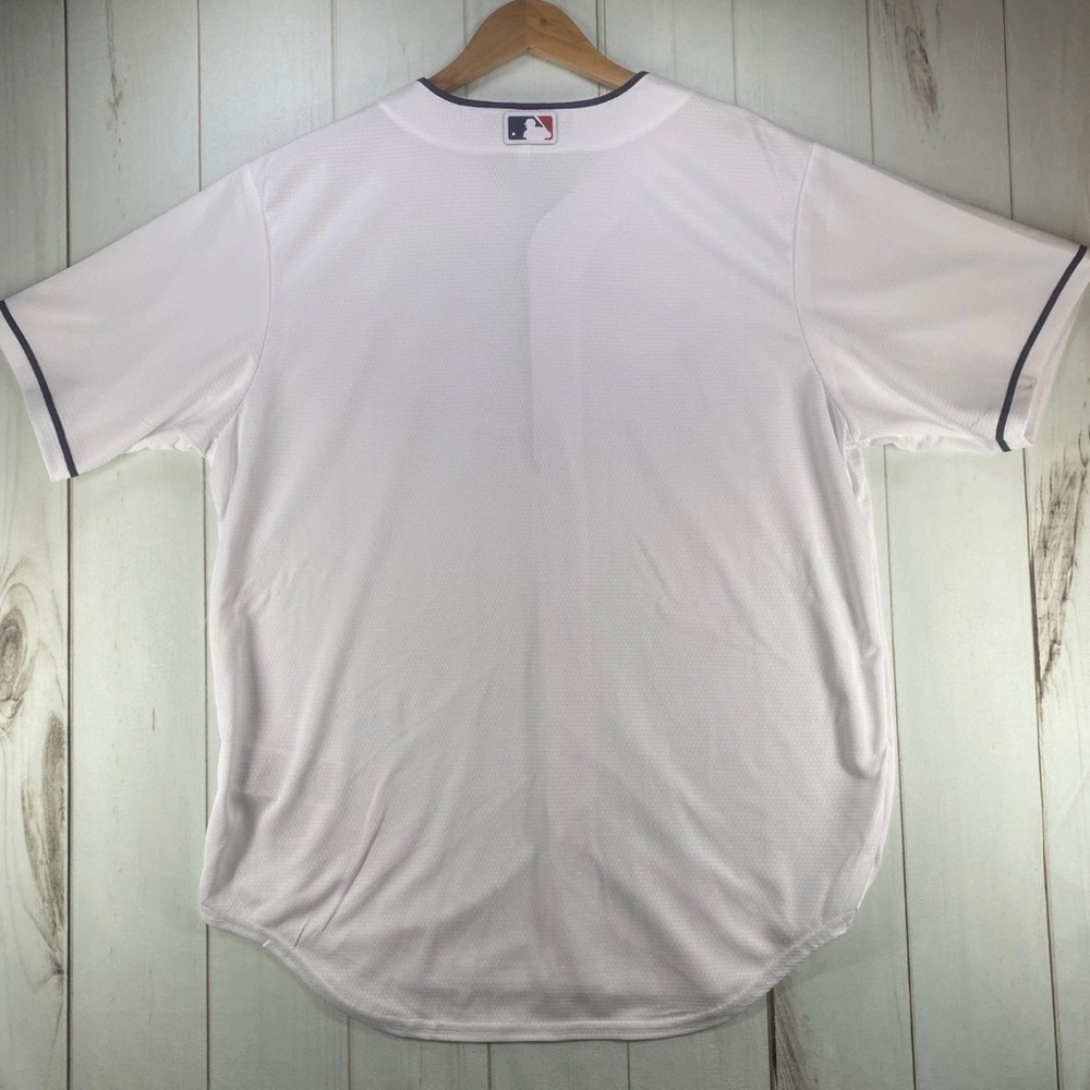 Nike Cleveland Guardians Baseball Jersey Mens Large White MLB Button Front NWOT - Picture 3 of 11